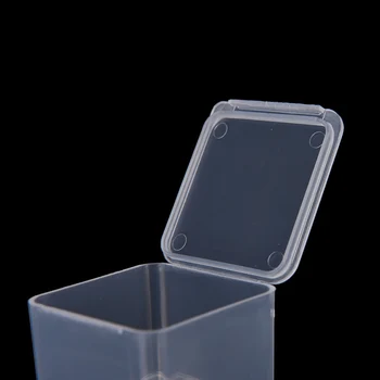 1pc Mažas Kvadratas Skaidraus Plastiko Dėžutės Apdailos Konteinerių Pakuočių Saugojimo Dėžutė 4*4*2.8 CM