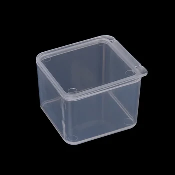 1pc Mažas Kvadratas Skaidraus Plastiko Dėžutės Apdailos Konteinerių Pakuočių Saugojimo Dėžutė 4*4*2.8 CM