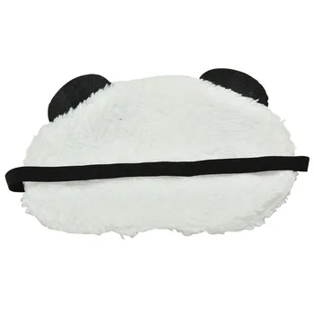 1PC Miego Akių Kaukė Atspalvį Plaukeliai Padengti užrištomis akimis Face White Panda apsauga nuo saulės Sleep Medvilnės Akiniai Pagalbos Atsipalaiduoti Kelionės Eyepatch