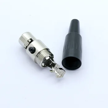1pc Mini XLR 3 4 5 Pin Female Kištuko Mažas XLR Garso ir Mikrofono Jungtis, MIC, skirtas laidams Lituoti Tiesiai