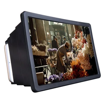 1pc mobiliojo Telefono Ekraną padidinimo stiklas 3D HD Filmų Vaizdo Stiprintuvo Su Sulankstomas Laikiklio Stovas, Aukštos kokybės Vaizdo Stiprintuvo