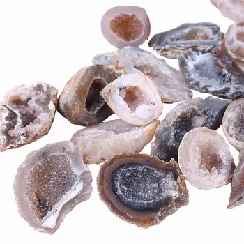 1Pc Natūralus Agatas Geode Kristalai, Akmenys Amatų Kolekcija Mineralų Gydomųjų Karoliukai Pusės, 