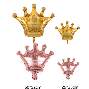 1pc Naujas rose gold Crown folija balionai Princess crown Baby Shower gimtadienio dekoracijas vaikų globos staigmena