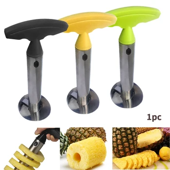 1PC Nerūdijančio Plieno Lengva naudoti Ananasų Skustukas Priedai Ananasų Pjaustyklės Vaisių Cutter Corer Slicer Virtuvės Įrankiai