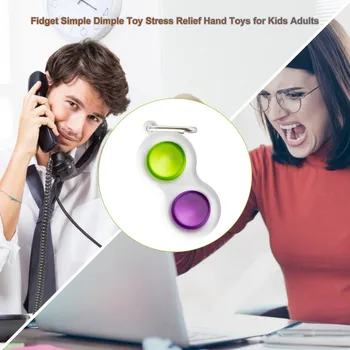 1pc Paspauskite Silikono Fidget stresas Žaislai Paprasta Dimple fidget žaislas Streso pagalbos Ranką Išskleidimo Žaislus Vaikams, Suaugusieji, Home Office