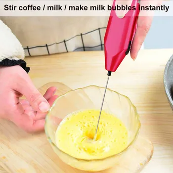 1pc Pieno Gerti Kavos Suplakite Maišytuvu Elektros Kiaušinių Spragilas Putų Foamer Mini Rankena Maišyklės Praktinė Virtuvės Valgių Įrankis