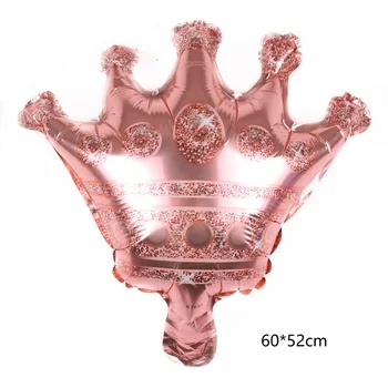 1PC rose gold crown folija balionai Princas Princess crown Baby Shower Gimtadienio dekoracija Vaikų Žaislai Prekes