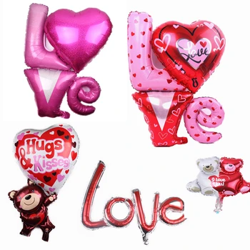 1pc Siamo meilės laišką meilė aliuminio folija balionas vestuvių kambarį apdailos balionas Valentino Dienos pasiūlymas šalis decora