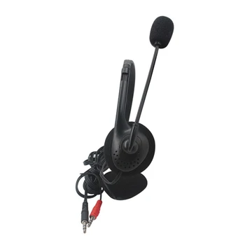 1pcs 3.5 mm Plug Laidinio Stereofoninę laisvų Rankų įrangą, Triukšmo Panaikinimo Ausinės Su Mikrofonu Žaidimų Ausinės Kompiuteris Nešiojamas Desktop Mic