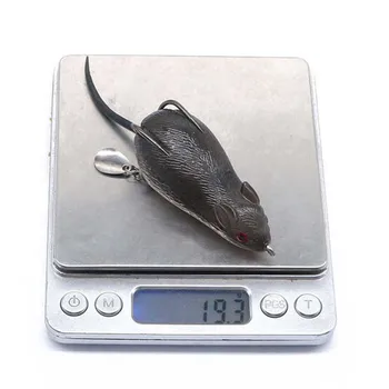 1Pcs 3D Akis Minkštas Masalas Pelės Žvejybos masalas, 7cm 19.3 g Plūduriuojantis Modeliavimas jaukų Minkštą Varpų Garsas, Bass, Jaukų, Žvejybos Reikmenys