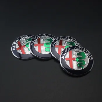 1pcs 5.6 cm 50mm spalva juoda Alfa Romeo GT AUTOMOBILIŲ Padangų, Ratų Centras Hub Bžūp Lipdukas Logotipas Ženklelis Lipdukas Tinka Nemokamas pristatymas