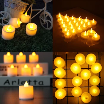 1pcs 6Color LED Žvakių Šviesos Daugiaspalvis Lempos Modeliavimas Spalvos Liepsna Elektroninė Žvakė, Vestuvių Namų Gimtadienio Apdaila
