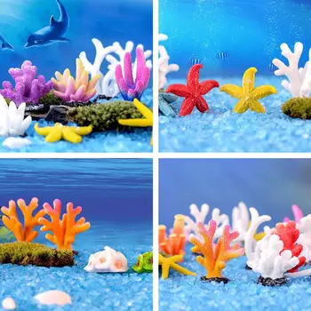 1pcs Akvariumas Dervos Koralų Apdailos Spalvinga Žuvis Akvariume Apdailos Dirbtinį Koralų, Žuvų Bakas Derva, Jūros Augalų Ornamentais