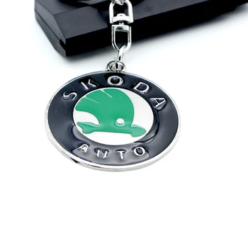 1pcs Automobilių Metalo Keychain Auto paketų prižiūrėtojų raktinę už Skodas Logotipą Greitai Yeti 