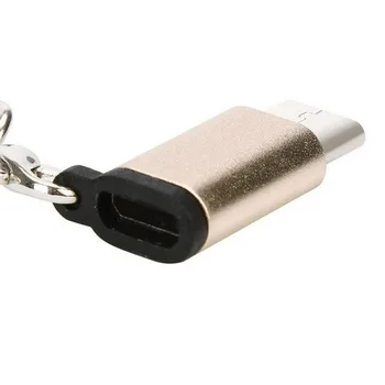 1PCS C Tipo Adapteris USB-C, Mikro USB Adapteris su Keychain Aliuminio Lydinio Universalus Mobiliojo Telefono Adapteris, 