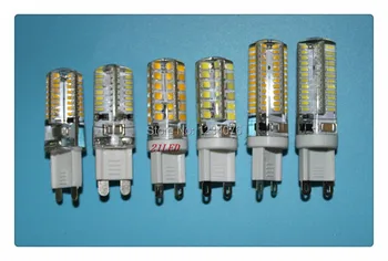 1pcs/daug bazės G9 led šviesos AC220V /110v 10W /7w/9w LED Lemputės G9 LED lempos 96/ 64 Led SMD 3014 lemputė Super šviesus simonas