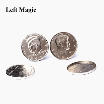 1Pcs Išsiplėtė Korpuso Pusė Dolerio ( Vadovas ) Magija Gudrybės Pasirodo Išnykti Monetos Magie Priedai Arti Prop Iliuzija B1021