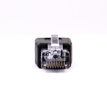 1pcs Kristalų Galvos RJ45 Male į USB 2.0 AF Moterų Adapteris Jungtis, Nešiojamas kompiuteris LAN Tinklo Kabelis Ethernet Converter plug