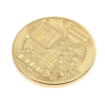 1PCS Kūrybos Suvenyrų Bitcoin Monetos, Aukso spalvos Kolekcines Meno Kolekcija Dovanų Fizinio Atminimo Metalo Antikos Imitacija