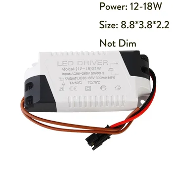 1PCS LED Pastovaus Vairuotojo 1-3W 4-5W 4-7W 8-12W 18-24W 300mA Maitinimo Šviesos Transformatoriai LED Downlight Apšvietimo AC85-265V