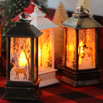 1pcs Linksmų Kalėdų Santa Briedžių Modelio LED Žvakių Šviesos Papuošalai Kalėdų Dekoracija Namuose Kalėdų Dovanos Navidad Naujųjų Metų 2021
