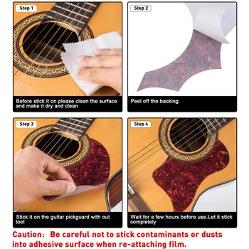 1Pcs Lipni Akustinės Gitaros Pasiimti Apsaugai Nulio Plokštės Įvairių Spalvų ir Formos Pickguard Priedai