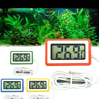 1PCs Mini Patalpų LCD Skaitmeninis Akvariumo Termometras, Temperatūros Indikatorius Monitorius Su Zondas Termometras su Drėgmėmačiu