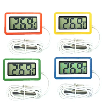 1PCs Mini Patalpų LCD Skaitmeninis Akvariumo Termometras, Temperatūros Indikatorius Monitorius Su Zondas Termometras su Drėgmėmačiu