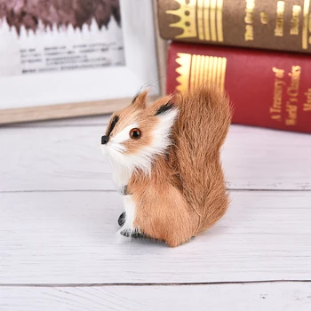 1PCS Modeliavimas Gyvūnų Pliušinis Voverė Mini Įdaryti Voverė Pliušinis Lėlės Mielas Žaislas Figūrėlės Miniatiūros Namų Puošybai
