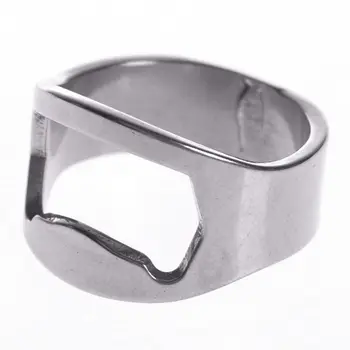 1Pcs Multi-funkcija Nerūdijančio Plieno Žiedo Formos Atidarytuvas Unikalus Kūrybinis Vyrų Piršto Žiedą Alaus Butelio Atidarytuvas Skersmuo 22mm