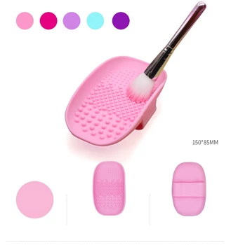 1PCs Silikono Brush Cleaner Kosmetikos Make Up Plovimo Šepetys Gelio Valymo Kilimėlis Valdybos Fondas Makiažas Brush Cleaner Trinkelėmis Įrankiai