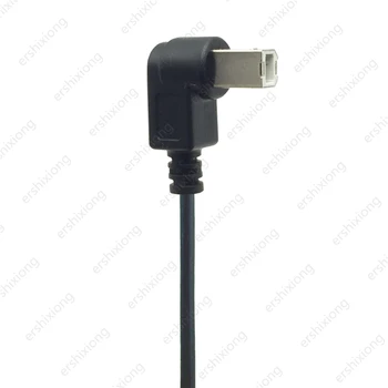 1PCS stačiu Kampu USB Type B male USB B moterų Spausdintuvo naują Plėtinį Sinchronizavimo Kabelis Laido 0,25 M UP&Down&Kairėje ir Dešinėje 90 Laipsnių