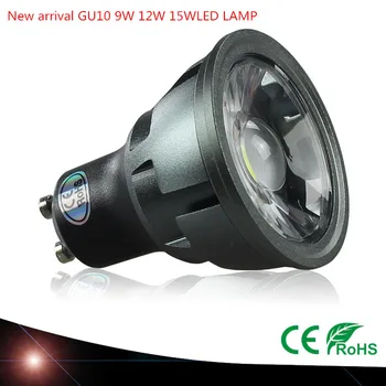 1pcs Super Šviesus Pritemdomi GU10 COB 9W 12W 15W LED Lemputė Lempos AC110V 220V dėmesio Šiltai Balta/Šaltai Balta led APŠVIETIMAS