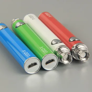 1Pcs UGO-V 650/900mAh Baterijos elektroninių cigarečių 510 sriegis vape pen micro USB evod baterija EVOD mt3 EGO ce4 eb5 purkštukai