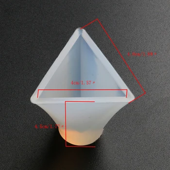1PCS UV Sakai Papuošalai Silikono Formos Trikampės Piramidės Dervos Formų Skirti 