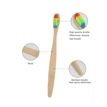1pcs Vaikai Bambuko dantų šepetėlį Ekologinio Draugiškas Vaikų dantų šepetėlį Natūralaus Medžio Dantų Šepetėliu Bambuko medžio Rankena Teethbrush
