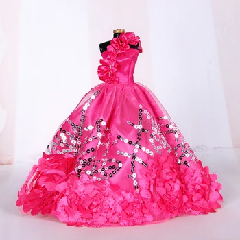 1pcs Vestuvinė Suknelė Lėlės BJD Doll Audiniu Raudona Princesė Mados Vestuves Suknelė Lėlės Priedai, Apsirengti, Žaislams 29cm