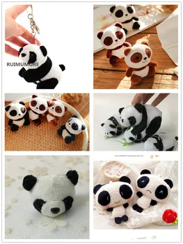 1piece, Subtilus Kokybės 4-12 CM Maždaug. Panda Žaislai , Kūdikių Gyvūnų Įdaryti Pliušinis Panda Žaislai , Key chain panda lėlės