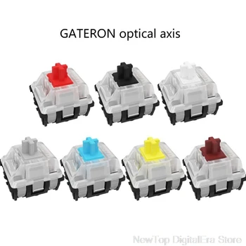 1set(10vnt/7pcs) Gateron Optinis Jungiklis pakeisti Optinis Jungiklis Mechaninė Klaviatūra GK61 SK64 7 spalvų Ašis Au05 20 Dropship