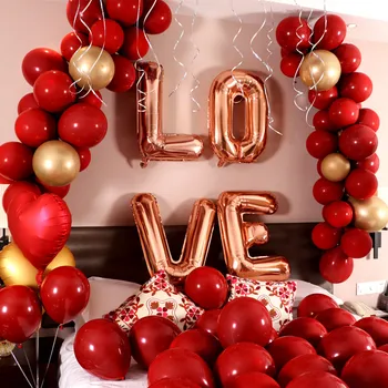 1Set Agatas Rubino balionai metallic raudona širdis Ponegranate raudoną balioną už vestuves, Jubiliejus, gimtadienio dekoro oro kamuoliai