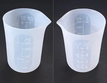 1X Silikoninis matavimo puodelio Dervos, Silikono Formų 10.5*7.5 cm rankų darbo 