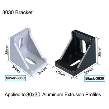 2-20Sets 1515 3030 2020 Serijos Aliuminio Kampe Laikiklis Nustatyti, laužtiniuose Skliaustuose Jungtis 15S 20S 30S Aliuminio Profilių Ekstruzijos