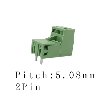 2/3/4/5 Pin 2EDG 5.08 mm Dešinysis Kampas PCB Varžtas Gnybtų Bloko Laido Jungties Kištuką Pin stačiu Kampu 5.08 mm Žingsnio Antraštė Lizdas