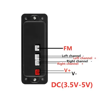 2*3W Stiprintuvo Bluetooth 5.0 MP3 Grotuvas Dekoderis Valdybos 5V Automobilinis FM Radijo Modulio laikiklis FM TF USB AUX Rankų Skambučio Įrašo