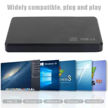 2.5 colio HDD Case SATA į USB 3.0 Adapteris 6 Gb Išorinį Standųjį Diską Aptvarą SSD Disko Atveju HDD Dėžutė, USB 2.0 HD Išorinis HDD