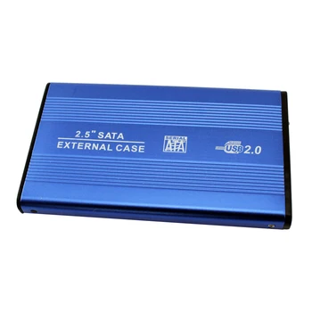 2.5 Colių USB 2.0 SATA Išorės Mobiliojo Standžiojo Disko Dėžutė Aliuminio Lydinio Korpuso HDD Talpyklos Kietąjį Diską Atveju Karšto Pardavimo