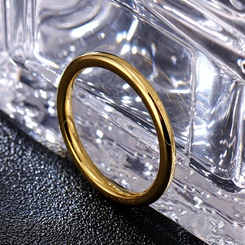 2,5 mm, 3mm Aukso Nerūdijančio Plieno Žiedas Vyras ir Moteris