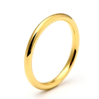 2,5 mm, 3mm Aukso Nerūdijančio Plieno Žiedas Vyras ir Moteris