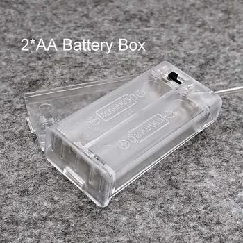 2 AA Baterijų Laikiklis Dėžutė Atveju Perjungti Naujas 2 AA 2A Baterijų Laikiklis Dėžutė Atveju, su Jungikliu