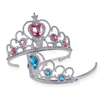 2 Gabalas/set Sweet Princess Tiara Elsa Vaikų Lankelis Karūna Girl Magic Stickwands Šalies Dovanų Plaukų Jewelr Cosplay Priedai